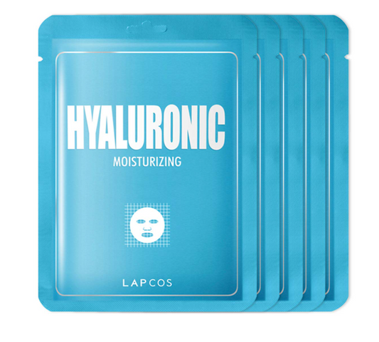 LAPCOS Hyaluronic Acid Sheet Mask Box of 5 Pack