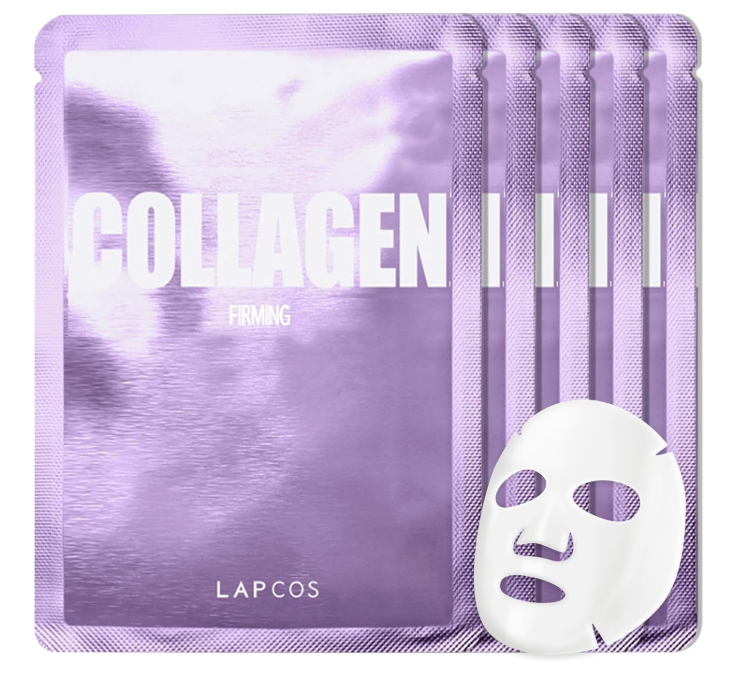 LAPCOS Collagen Sheet Mask Box of 5 Pack