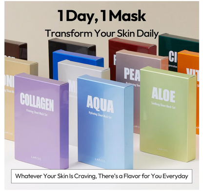 LAPCOS Collagen Sheet Mask Box of 5 Pack